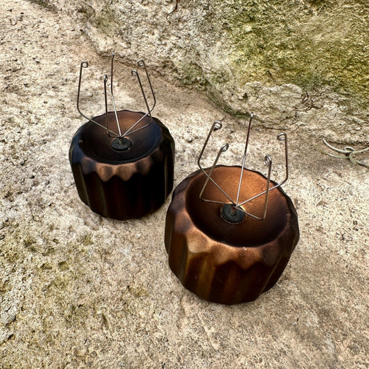 Gear-Shaped Ceramic Tillandsia Holder with Metal Prongs – Industrial Air Plant Display - Rainforest Flora